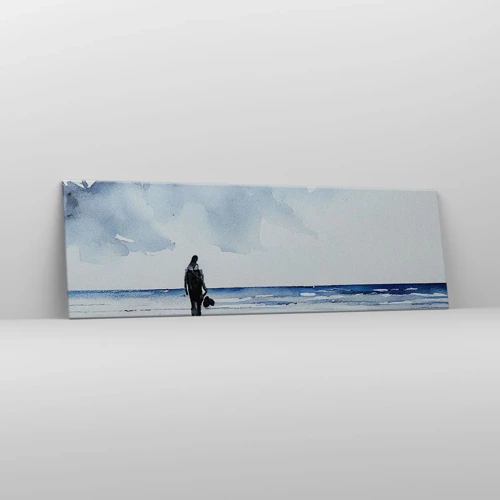 Obraz na plátně - Rozhovor s mořem - 160x50 cm