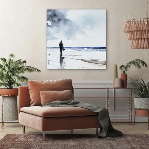 Obraz na plátně - Rozhovor s mořem - 30x30 cm