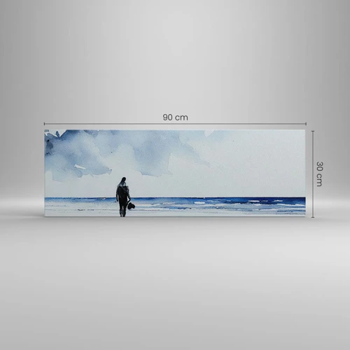 Obraz na plátně - Rozhovor s mořem - 90x30 cm