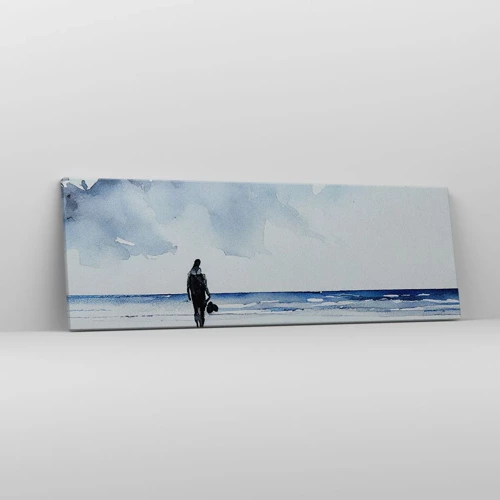 Obraz na plátně - Rozhovor s mořem - 90x30 cm