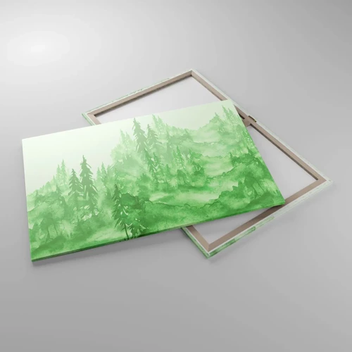 Obraz na plátně - Rozmazaný zelenou mlhou - 100x70 cm