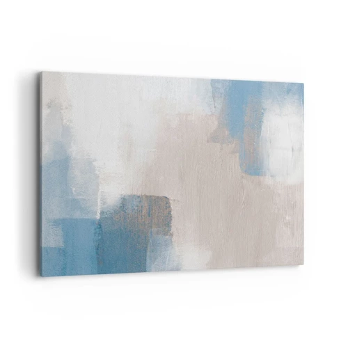 Obraz na plátně - Růžová abstrakce za modrým závojem - 100x70 cm