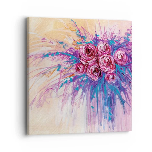 Obraz na plátně - Růžová fontána - 30x30 cm