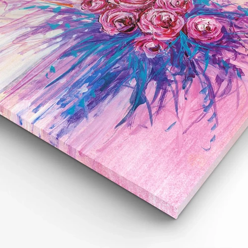 Obraz na plátně - Růžová fontána - 90x30 cm