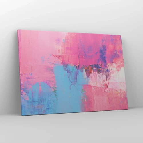 Obraz na plátně - Růžová, modrá a špetka světla - 100x70 cm