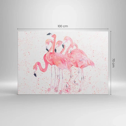 Obraz na plátně - Růžový ansámbl - 100x70 cm