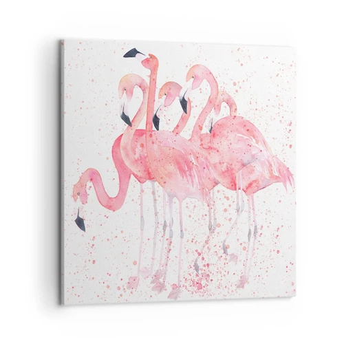 Obraz na plátně - Růžový ansámbl - 50x50 cm