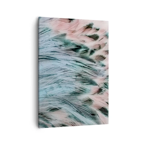 Obraz na plátně - Safírově růžové chmýří - 50x70 cm