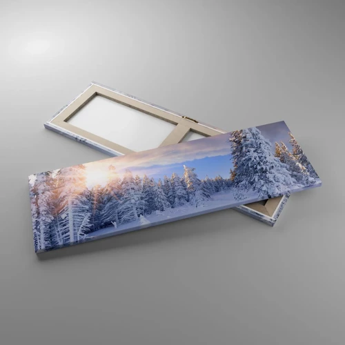 Obraz na plátně - Sněžné představení přírody - 90x30 cm