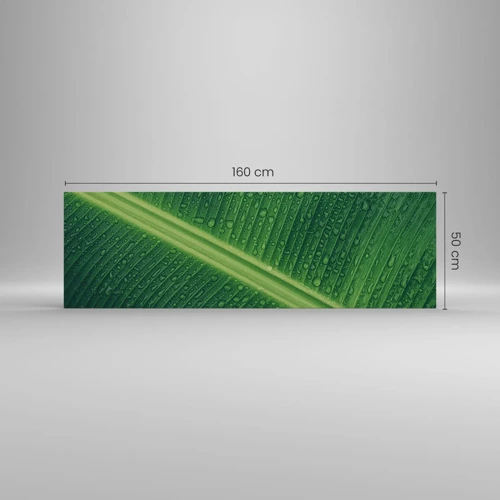Obraz na plátně - Struktura zelené - 160x50 cm