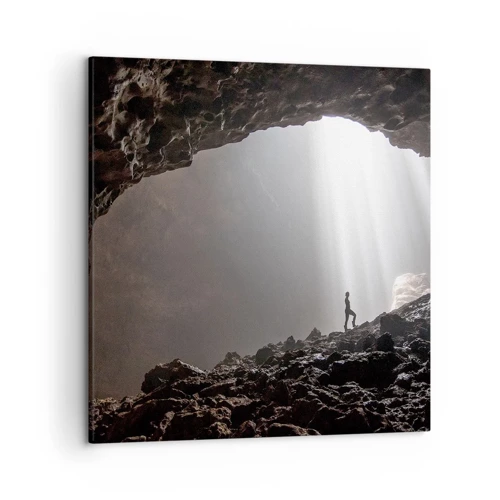 Obraz na plátně - Světelná jeskyně - 50x50 cm