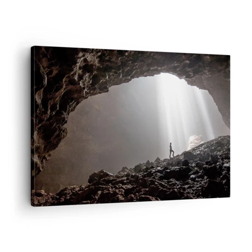 Obraz na plátně - Světelná jeskyně - 70x50 cm