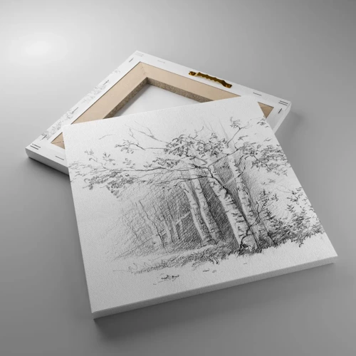 Obraz na plátně - Světlo březového lesa - 30x30 cm