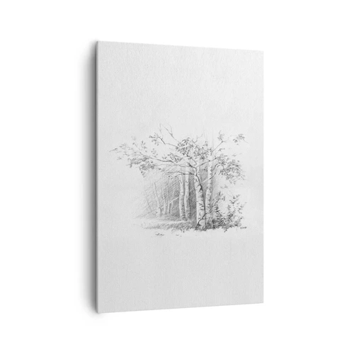 Obraz na plátně - Světlo březového lesa - 70x100 cm
