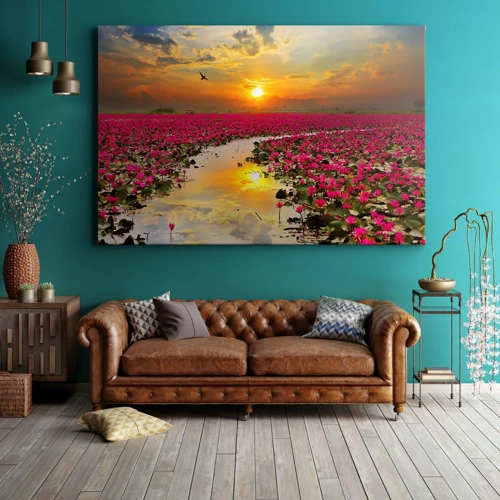 Obraz na plátně - Tajemný život jezera - 70x50 cm