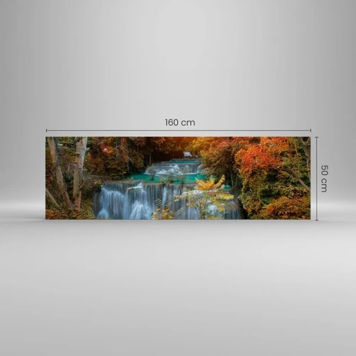 Obraz na plátně - Ukrytý poklad lesa - 160x50 cm