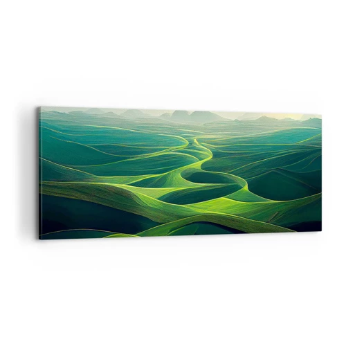 Obraz na plátně - V zelených údolích - 100x40 cm