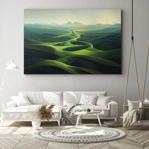 Obraz na plátně - V zelených údolích - 120x80 cm