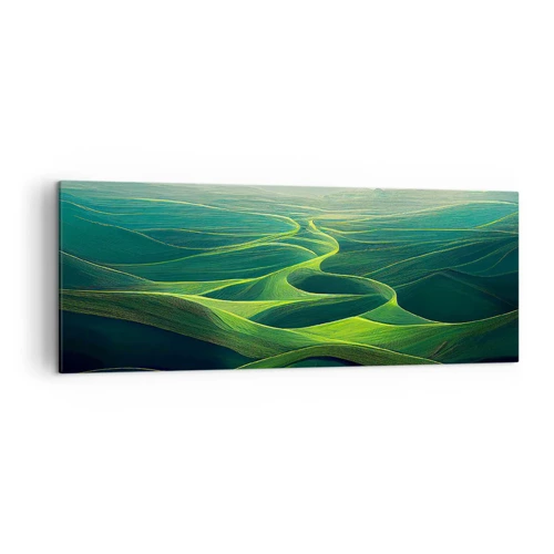Obraz na plátně - V zelených údolích - 140x50 cm
