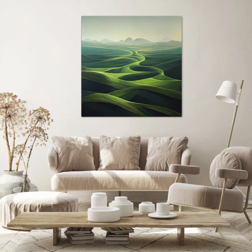 Obraz na plátně - V zelených údolích - 60x60 cm