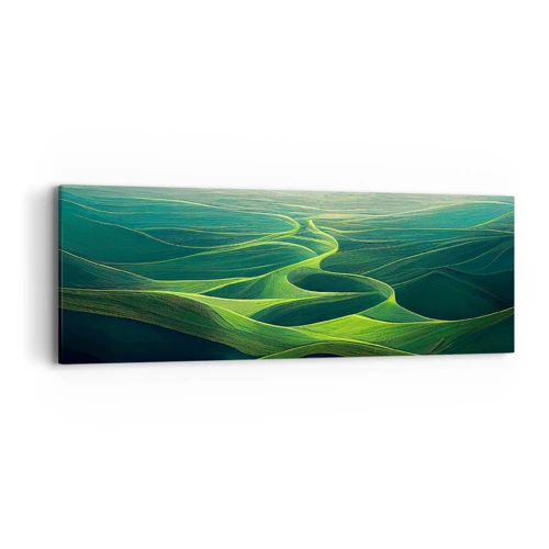 Obraz na plátně - V zelených údolích - 90x30 cm