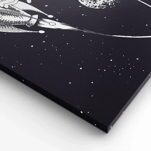 Obraz na plátně - Vesmírný surfing - 65x120 cm