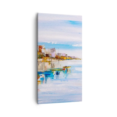 Obraz na plátně - Vícebarevný městský přístav - 55x100 cm