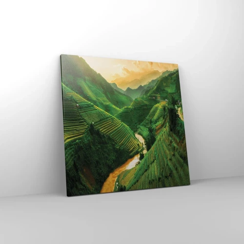 Obraz na plátně - Vietnamské údolí - 60x60 cm