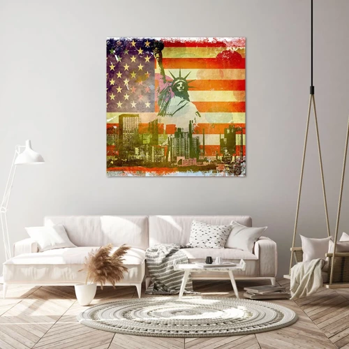 Obraz na plátně - Viva America! - 60x60 cm