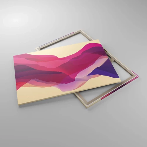 Obraz na plátně - Vlny fialové - 120x80 cm
