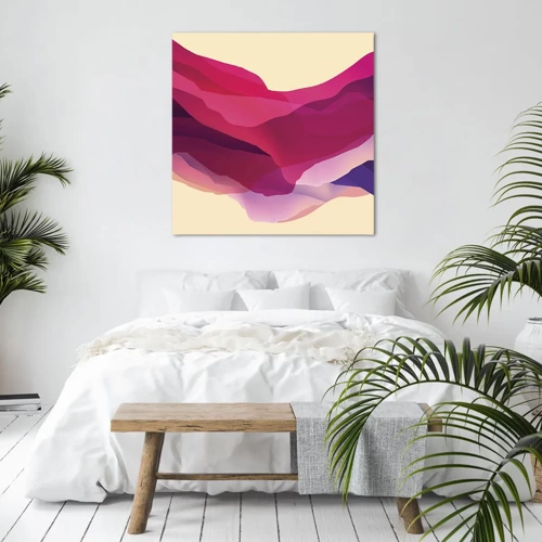 Obraz na plátně - Vlny fialové - 30x30 cm