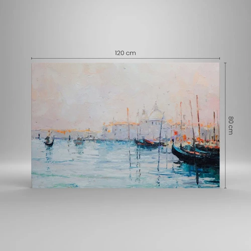 Obraz na plátně - Za vodou, za mlhou - 120x80 cm