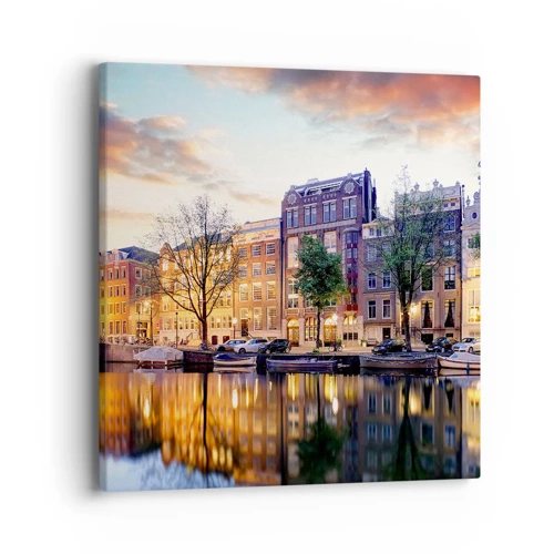 Obraz na plátně - Zdrženlivá a vyrovnaná nizozemská krása - 40x40 cm
