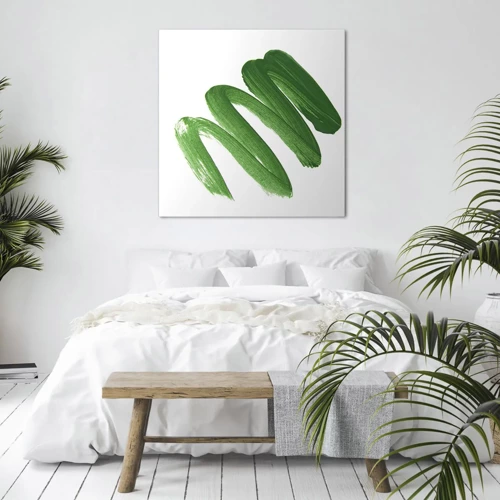Obraz na plátně - Zelený žert - 40x40 cm