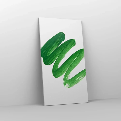 Obraz na plátně - Zelený žert - 55x100 cm