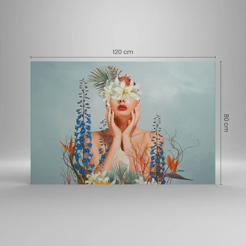 Obraz na plátně - Žena – květina - 120x80 cm