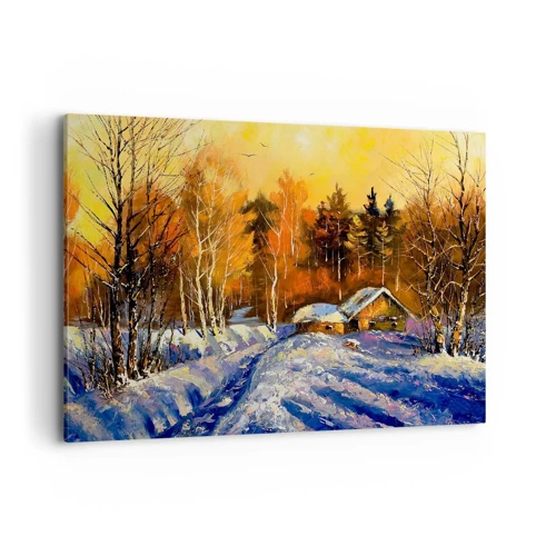 Obraz na plátně - Zimní imprese v slunci - 100x70 cm