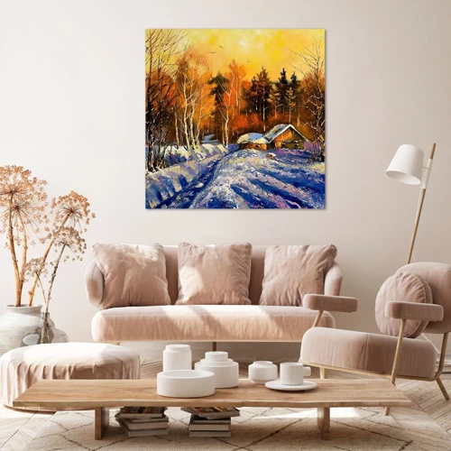 Obraz na plátně - Zimní imprese v slunci - 50x50 cm