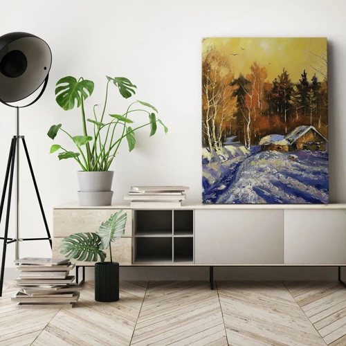 Obraz na plátně - Zimní imprese v slunci - 70x100 cm
