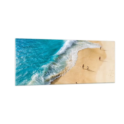 Obraz na skle - A pak slunce, pláž… - 100x40 cm