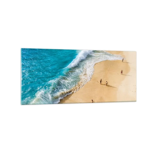 Obraz na skle - A pak slunce, pláž… - 120x50 cm