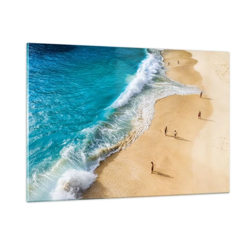 Obraz na skle - A pak slunce, pláž… - 120x80 cm