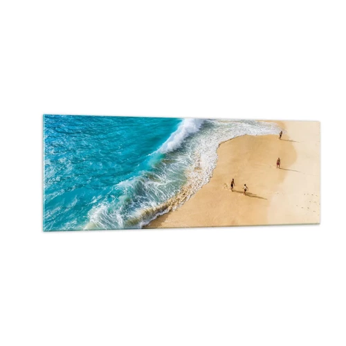Obraz na skle - A pak slunce, pláž… - 140x50 cm