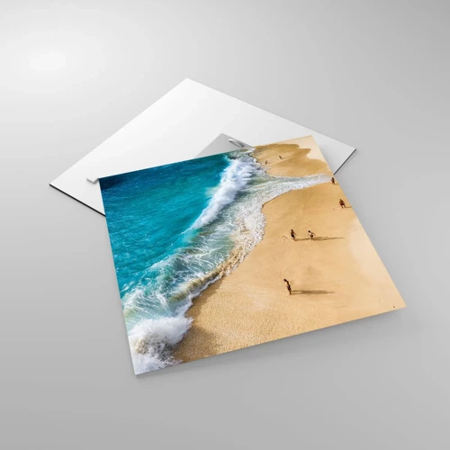 Obraz na skle - A pak slunce, pláž… - 40x40 cm