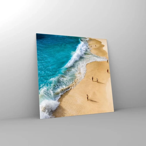 Obraz na skle - A pak slunce, pláž… - 40x40 cm