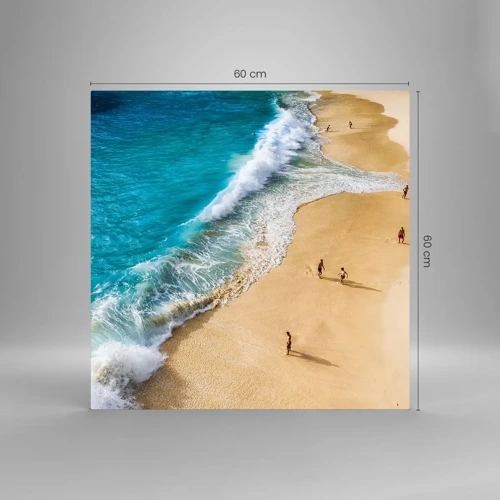 Obraz na skle - A pak slunce, pláž… - 60x60 cm
