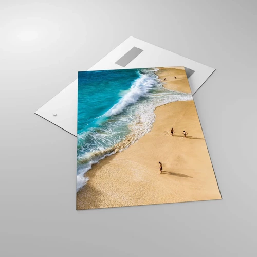 Obraz na skle - A pak slunce, pláž… - 70x100 cm