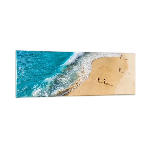 Obraz na skle - A pak slunce, pláž… - 90x30 cm