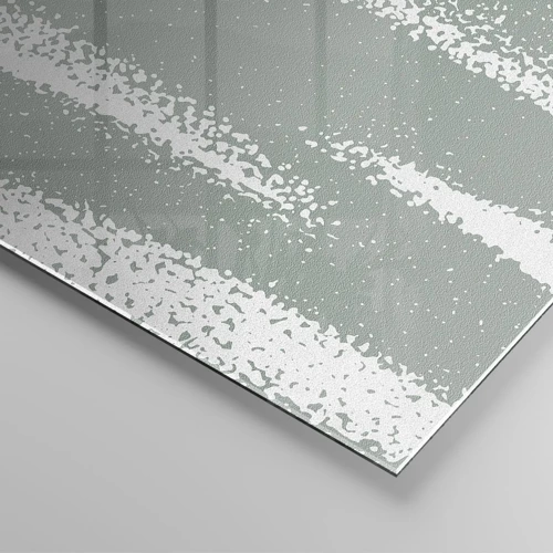 Obraz na skle - Abstrakce v zimním stylu - 40x40 cm