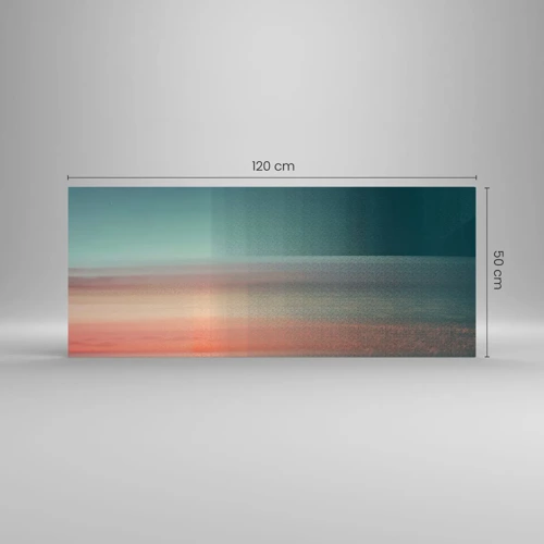 Obraz na skle - Abstrakce: vlny světla - 120x50 cm